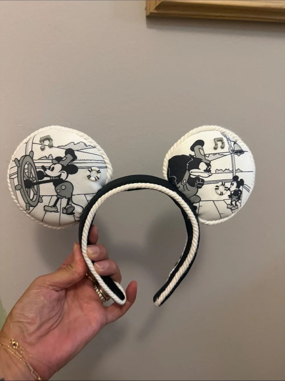Steamboat Willie Mickey Mouse Black & White Ears